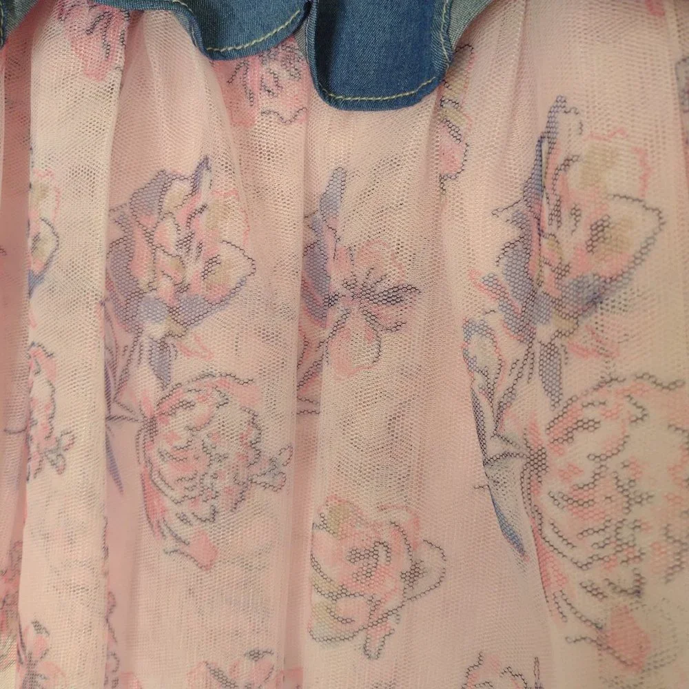 NWT Calvin Klein Baby Pink/Floral Dress Size 12M